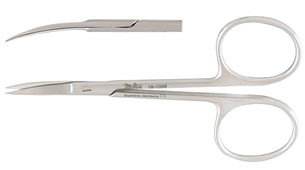 Scissors Iris Curved, with 20 mm blades, delicate ** Special Order - Non Stocked Item ** by Integra York PA, Inc. (Miltex)  ID 18-1398